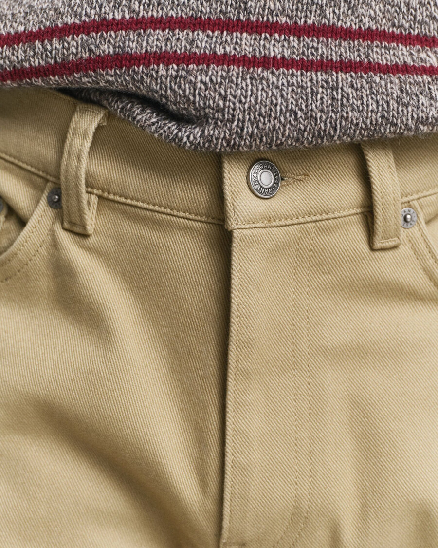 blugi regular fit soft twill - bej woody