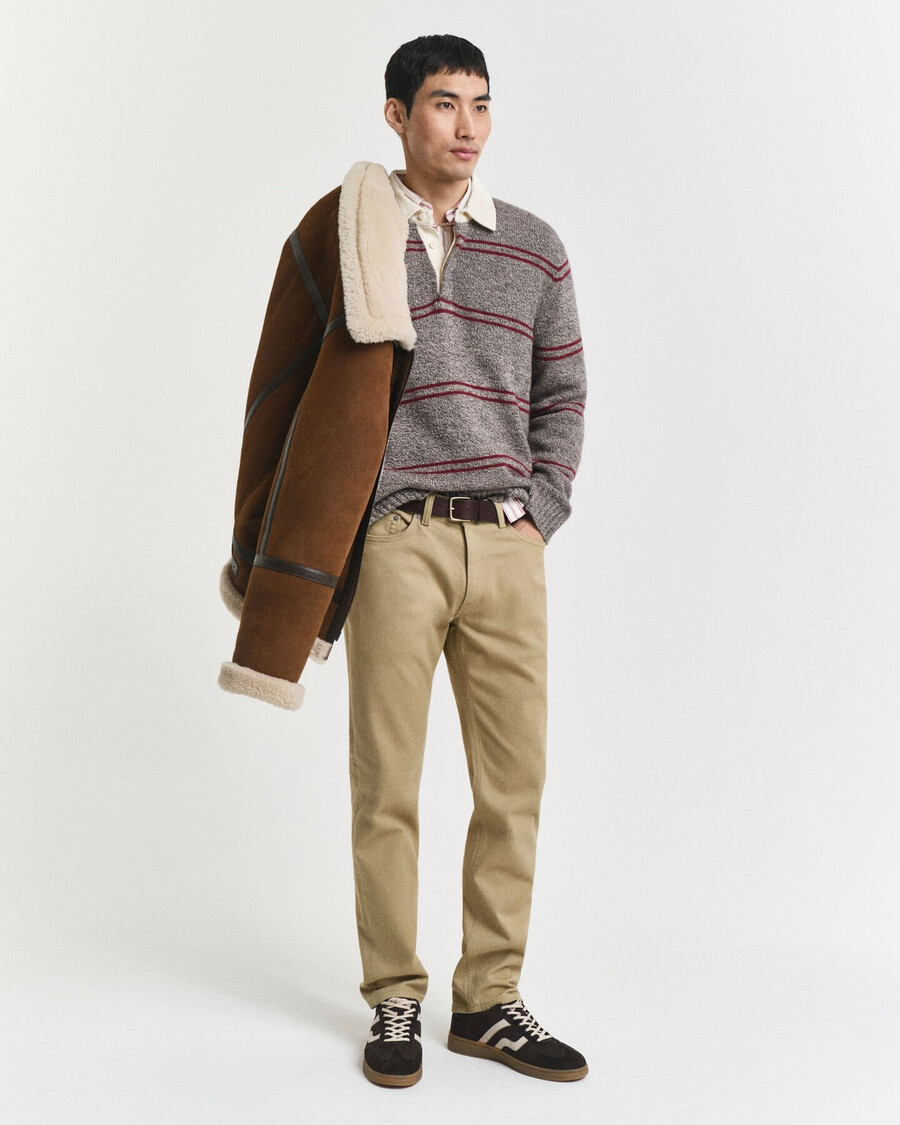 blugi regular fit soft twill - bej woody