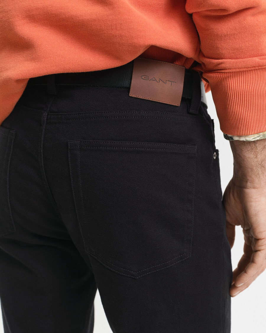 blugi din twill moale croială regulată - negru