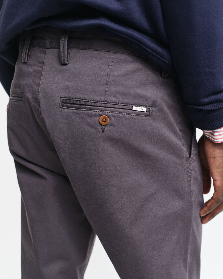 pantaloni chino slim fit twill - antracit