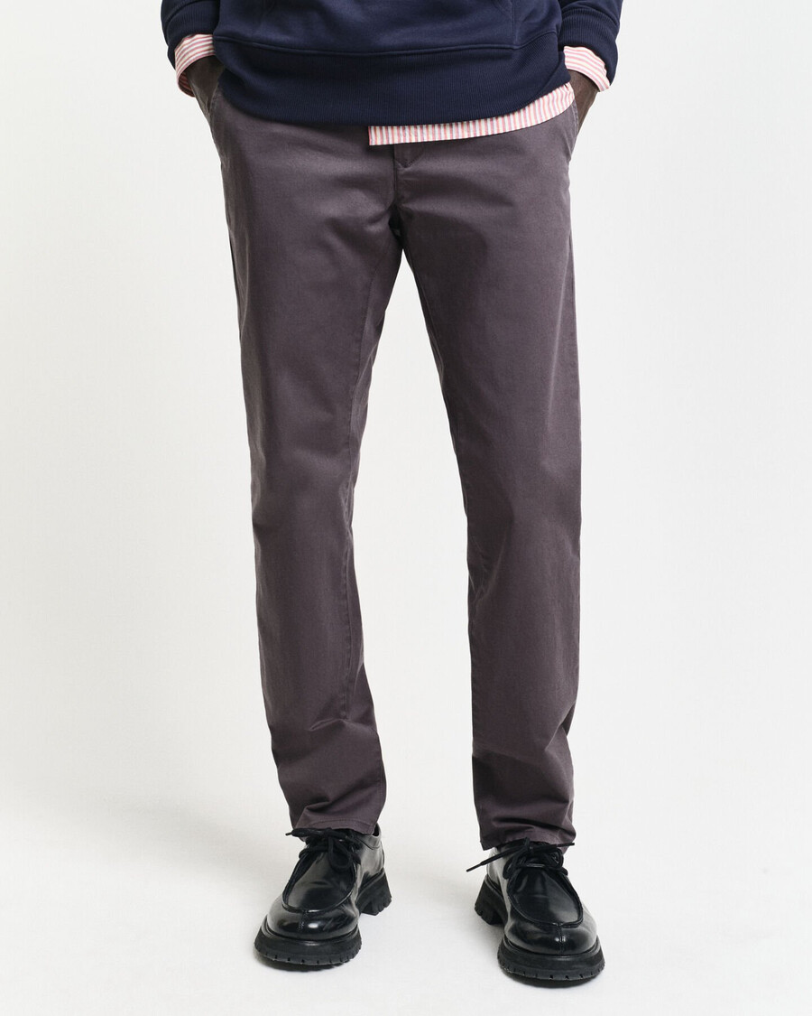pantaloni chino slim fit twill - antracit