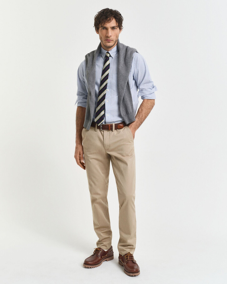pantaloni chino slim fit twill - kaki închis