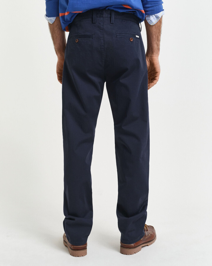 pantaloni chino twill cu croială regulată - bleumarin