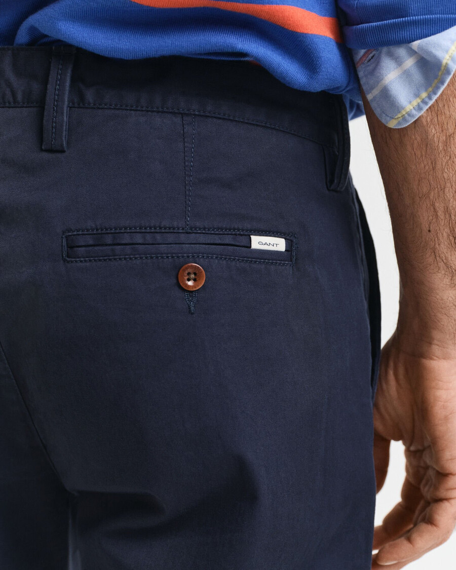 pantaloni chino twill cu croială regulată - bleumarin