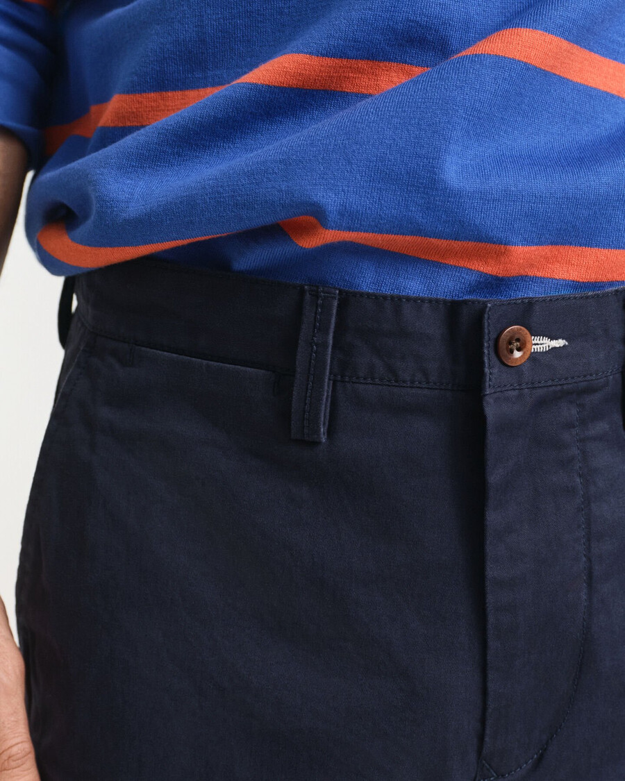 pantaloni chino twill cu croială regulată - bleumarin