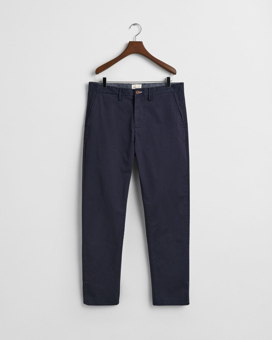 pantaloni chino twill cu croială regulată - bleumarin