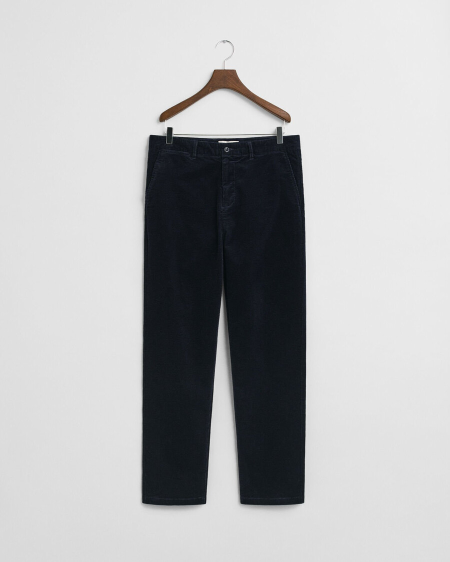 pantaloni chino din catifea reiată croială regulată - albastru seară