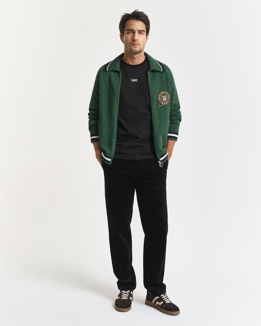 pantaloni chino din catifea reiată croială regulată - negru