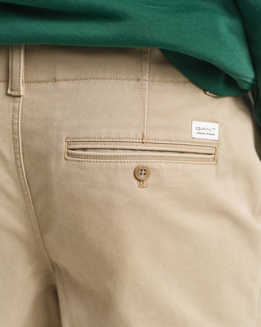 pantaloni chino din bumbac twill croială relaxată - gri deschis