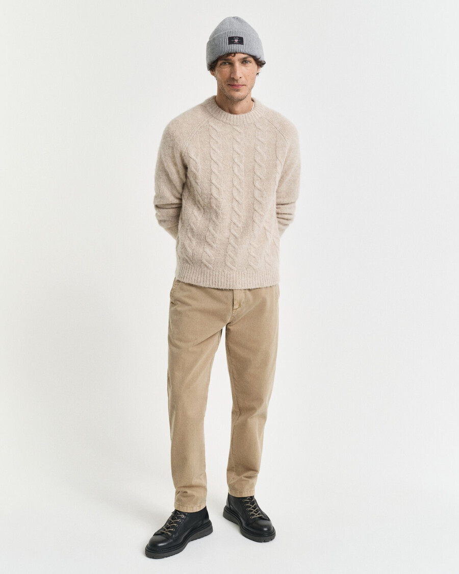 pantaloni chino surplus conici croială regulată - taupe deschis
