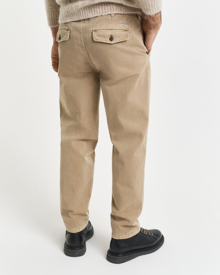 pantaloni chino surplus conici croială regulată - taupe deschis