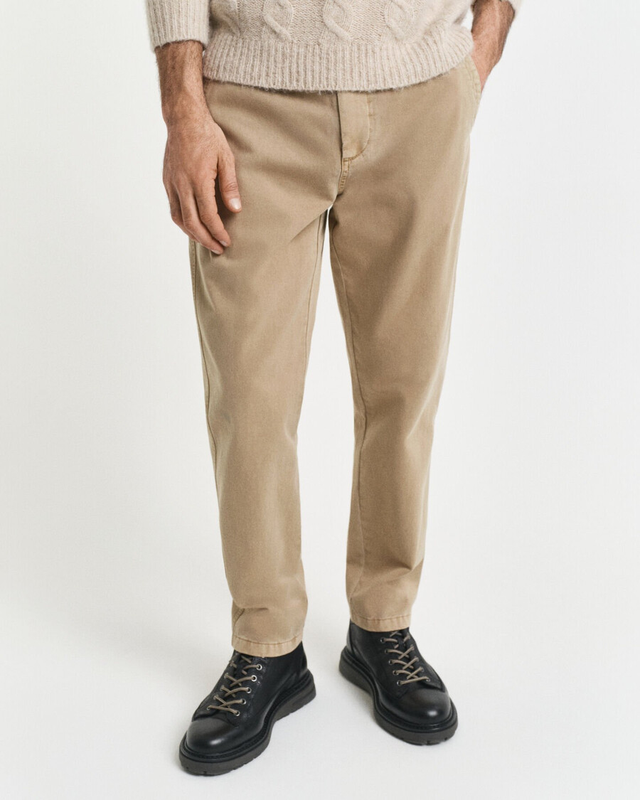 pantaloni chino surplus conici croială regulată - taupe deschis