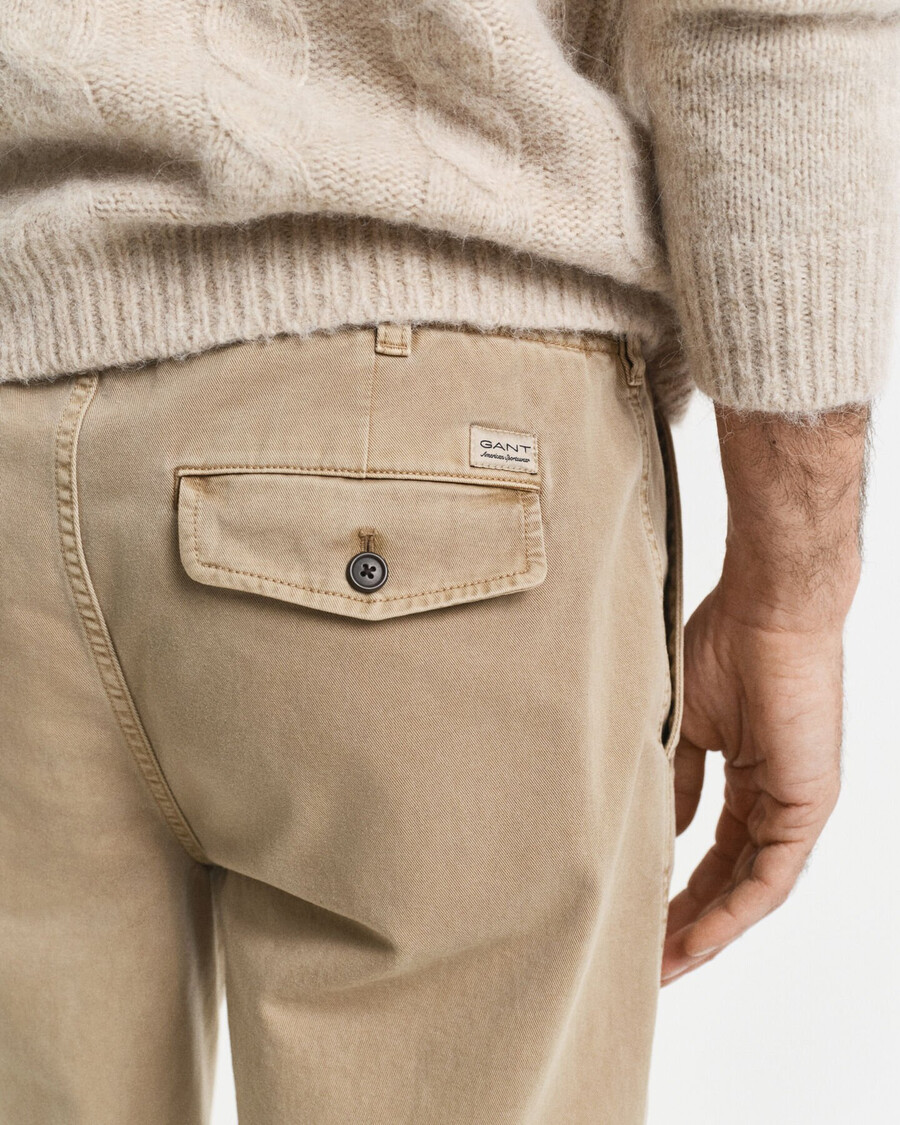 pantaloni chino surplus conici croială regulată - taupe deschis
