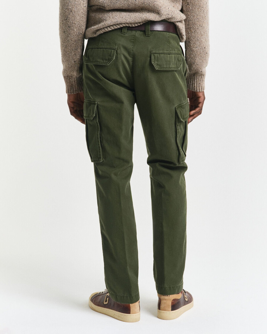 pantaloni cargo din bumbac twill croială regulată - verde Țară
