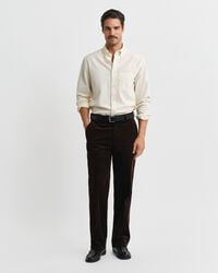 pantaloni de costum din catifea - maro intens