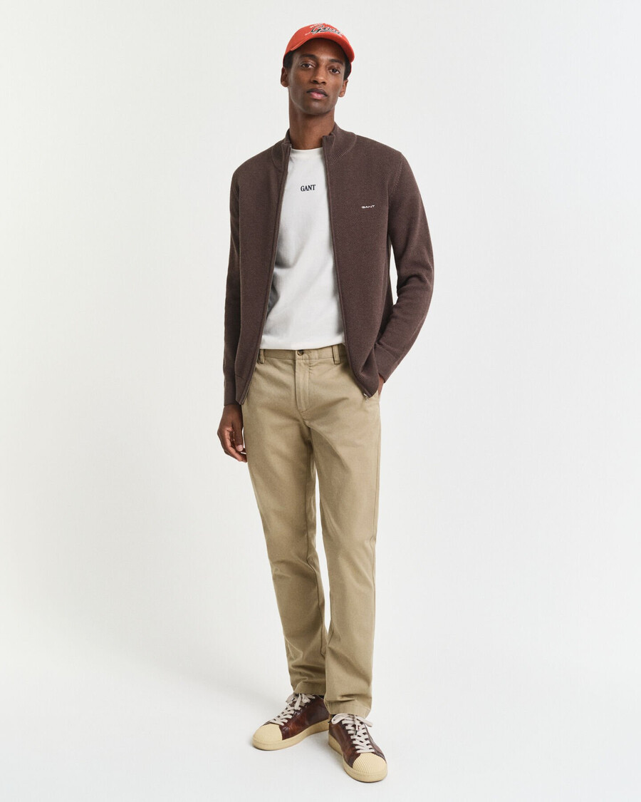 pantaloni chino super confortabili croială slim fit - kaki închis