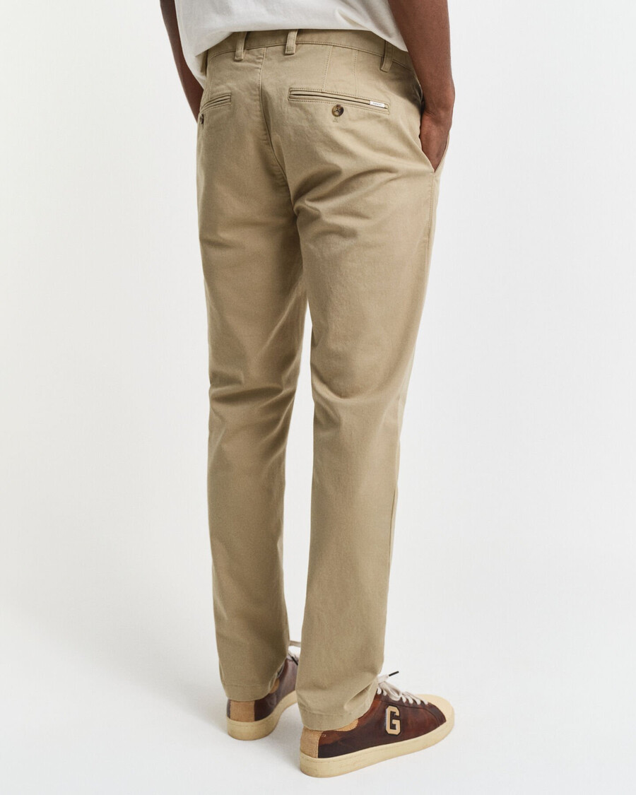 pantaloni chino super confortabili croială slim fit - kaki închis