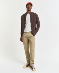 pantaloni chino super confortabili croială slim fit - kaki închis