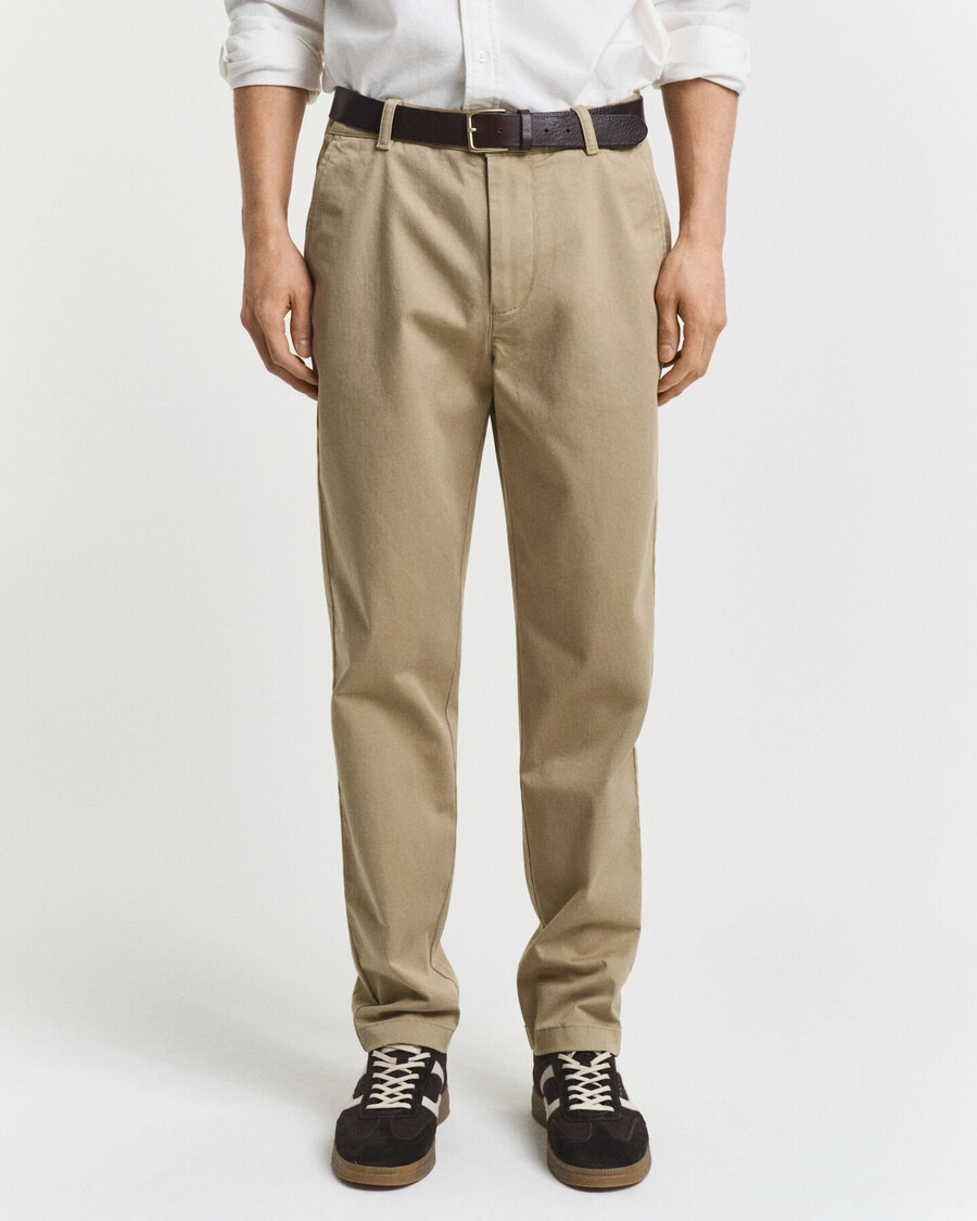 pantaloni chino super confortabili croială regulată - kaki închis
