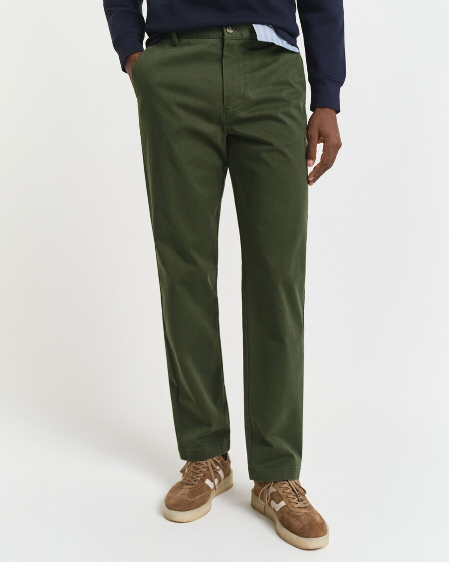 pantaloni chino super confortabili croială regulată - verde Țară