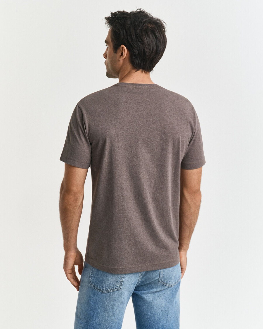 tricou regular fit shield - melanj de lemn de mare