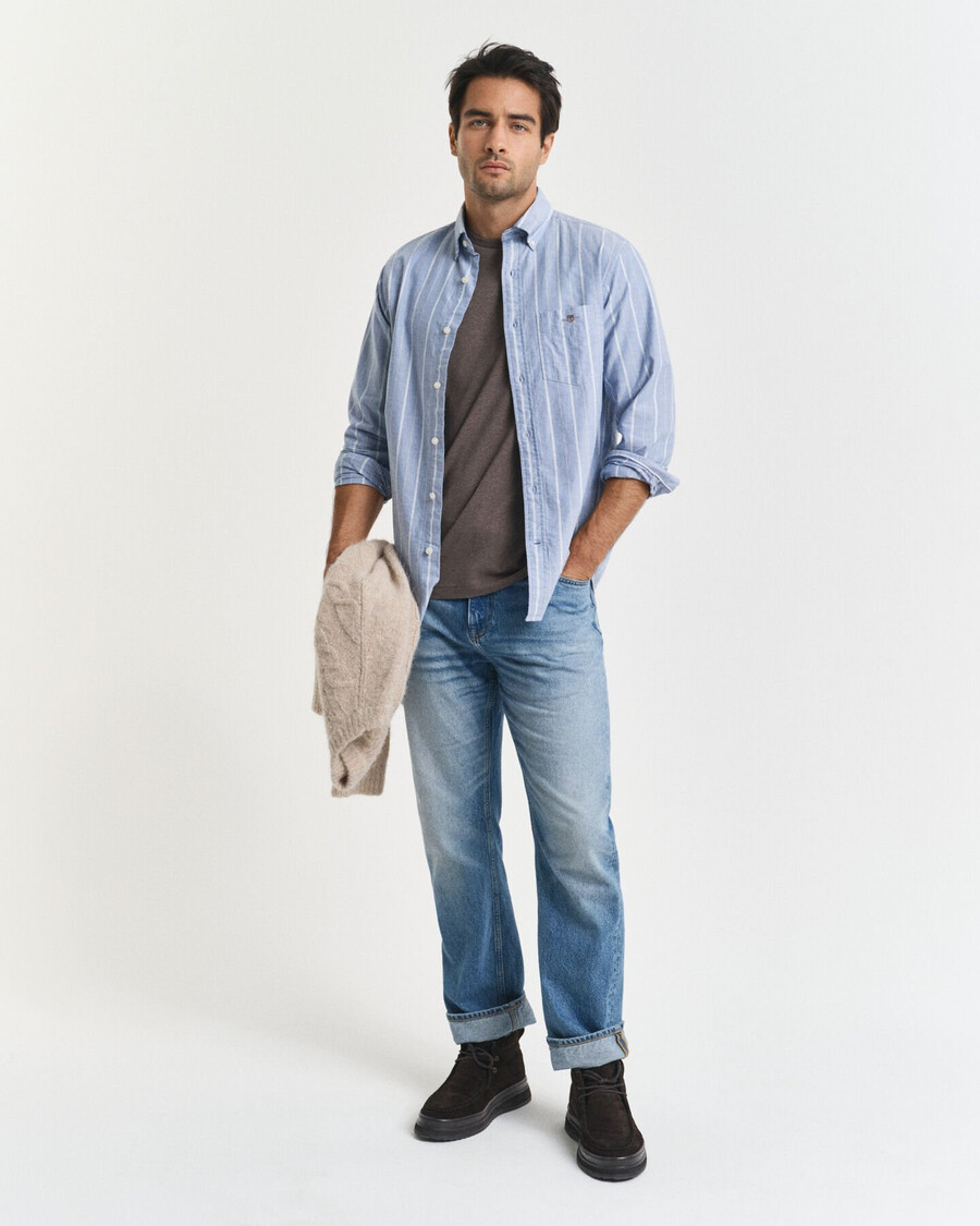 tricou regular fit shield - melanj de lemn de mare