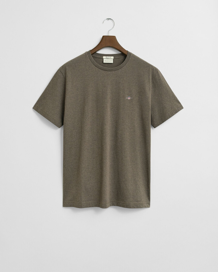 tricou regular fit shield - melanj de lemn de mare
