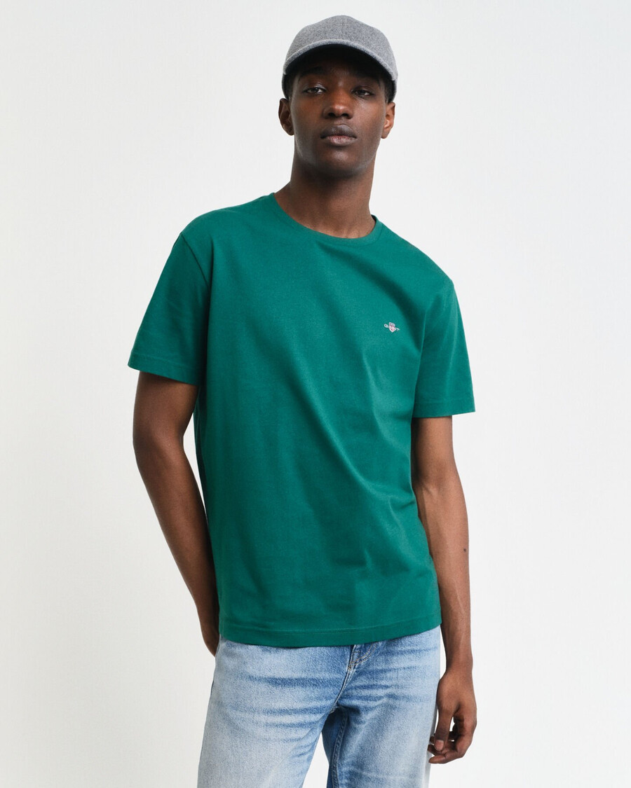 tricou regular fit shield - verde pădure Închis