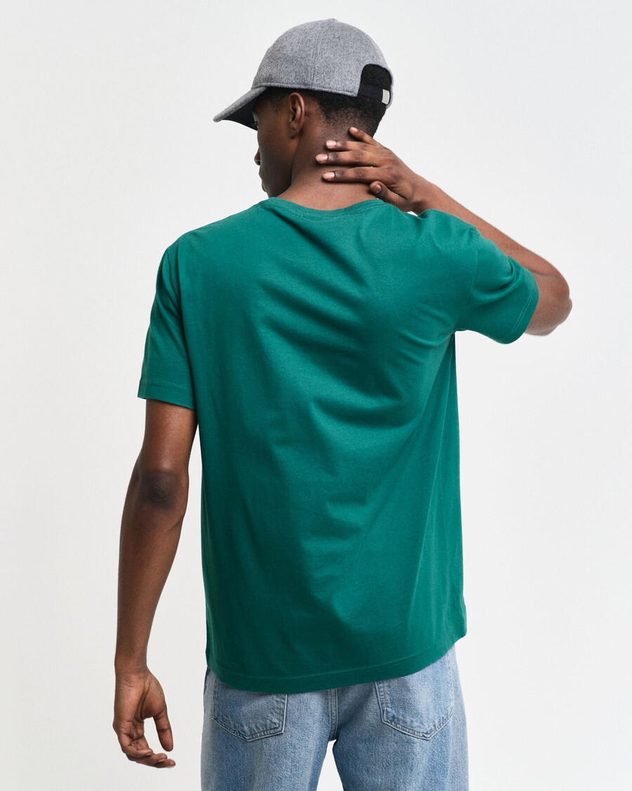 tricou regular fit shield - verde pădure Închis