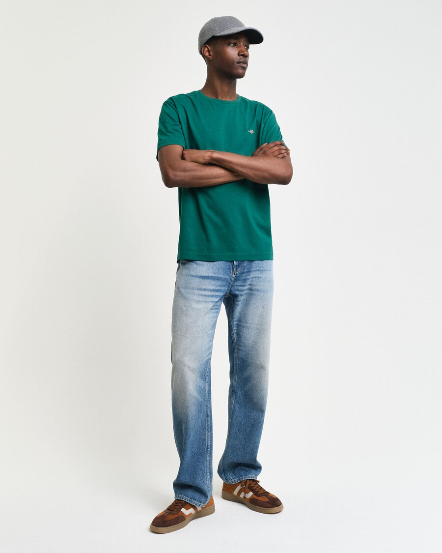 tricou regular fit shield - verde pădure Închis