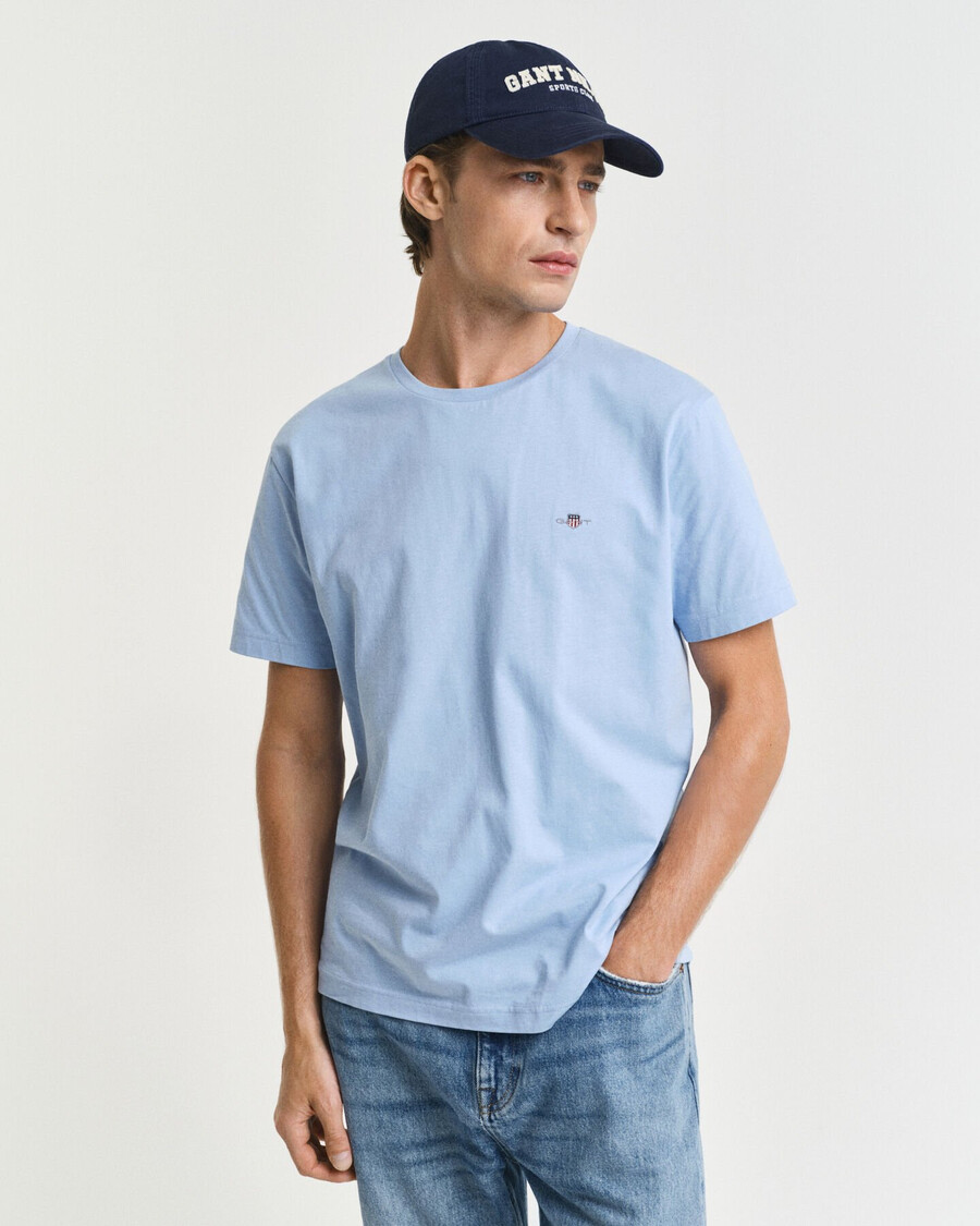 tricou regular fit shield - albastru capri