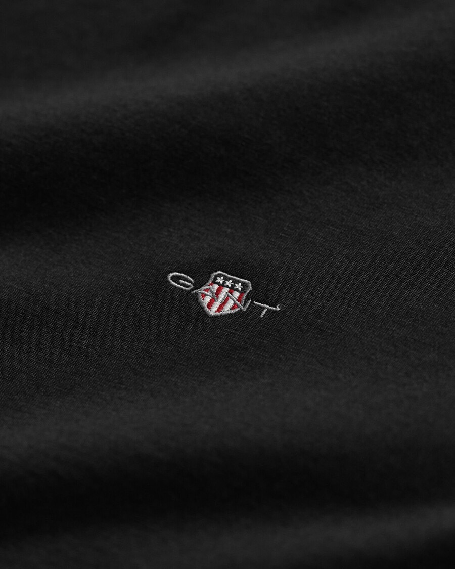 tricou cu croială regulată shield - negru