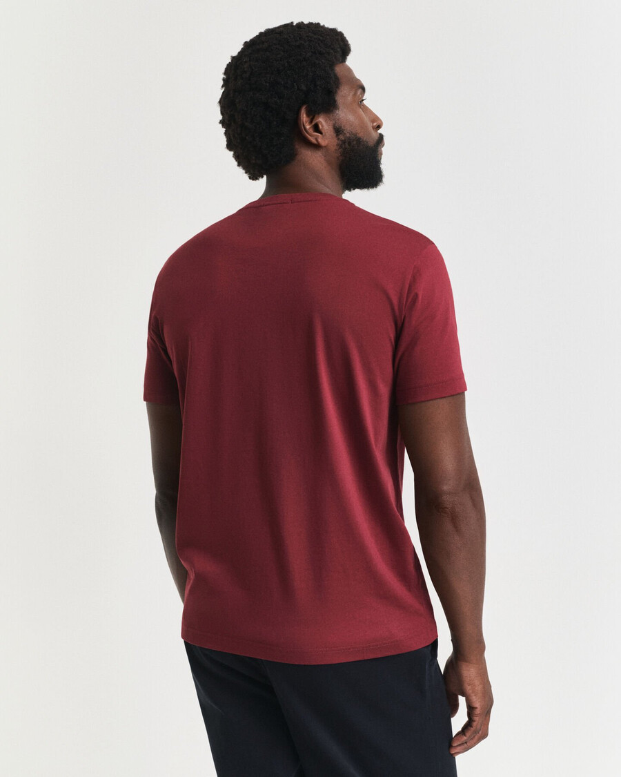 tricou regular fit shield - roșu cu pliuri