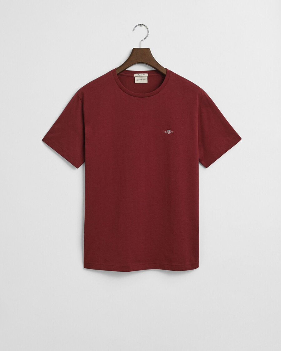 tricou regular fit shield - roșu cu pliuri