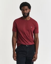 tricou regular fit shield - roșu cu pliuri