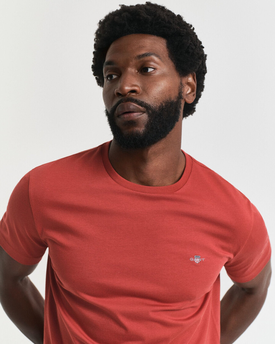 tricou regular fit shield - ruginiu modern