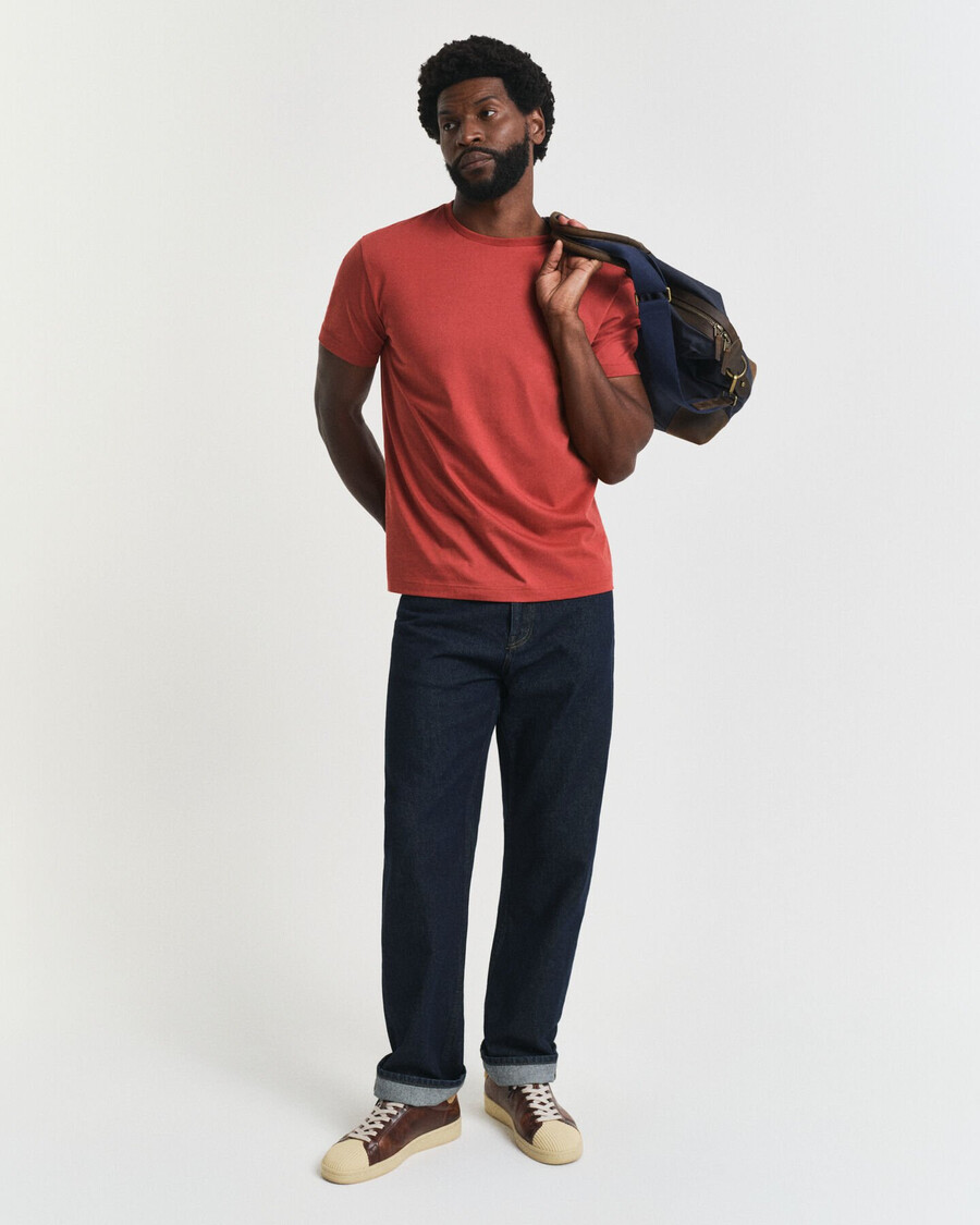 tricou regular fit shield - ruginiu modern