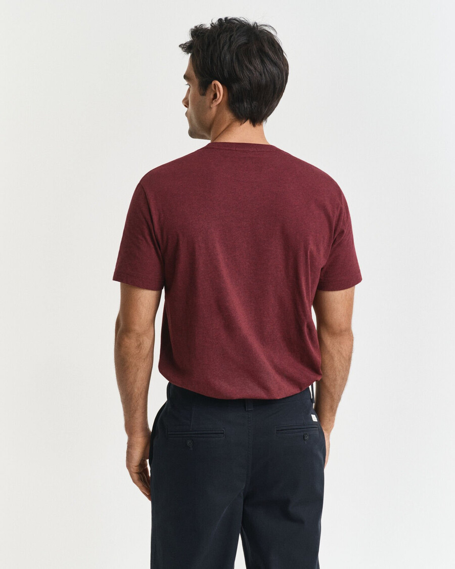 tricou regular fit shield - bordeaux melange