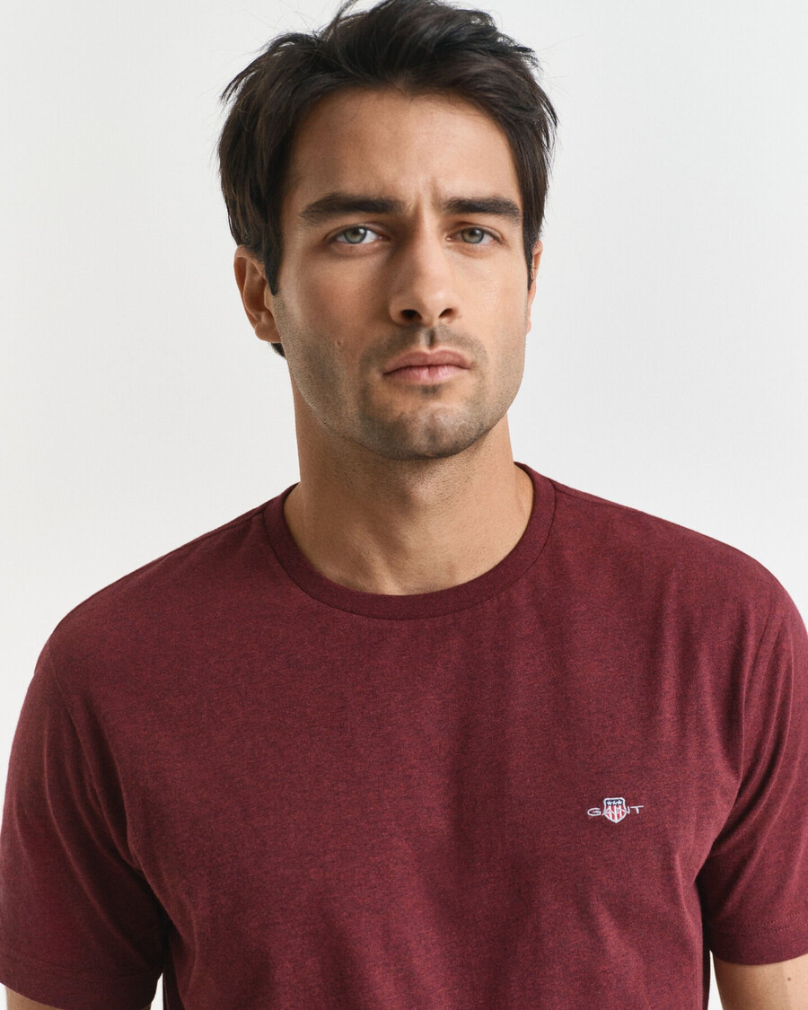 tricou regular fit shield - bordeaux melange