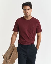 tricou regular fit shield - bordeaux melange