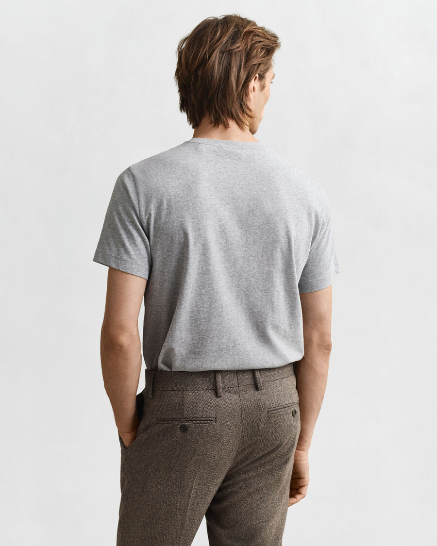 tricou regular fit shield - gri melange