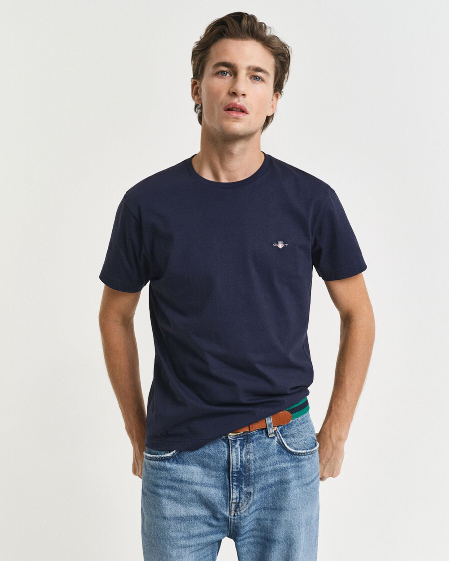 tricou slim fit shield - albastru seara