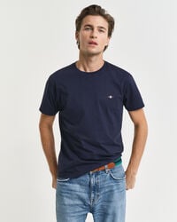 tricou slim fit shield - albastru seara