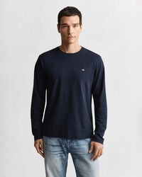tricou cu mânecă lungă shield - albastru de seară