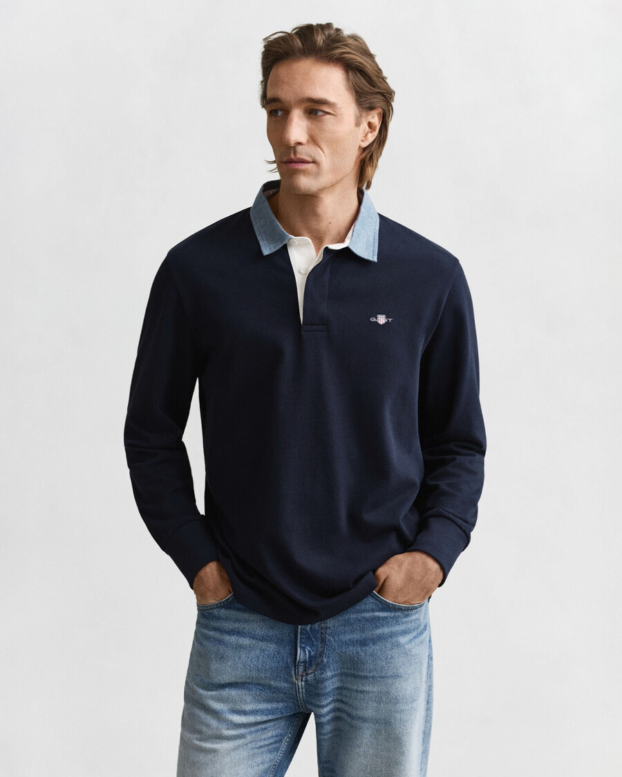 guler chambray heavy rugger - albastru de seară