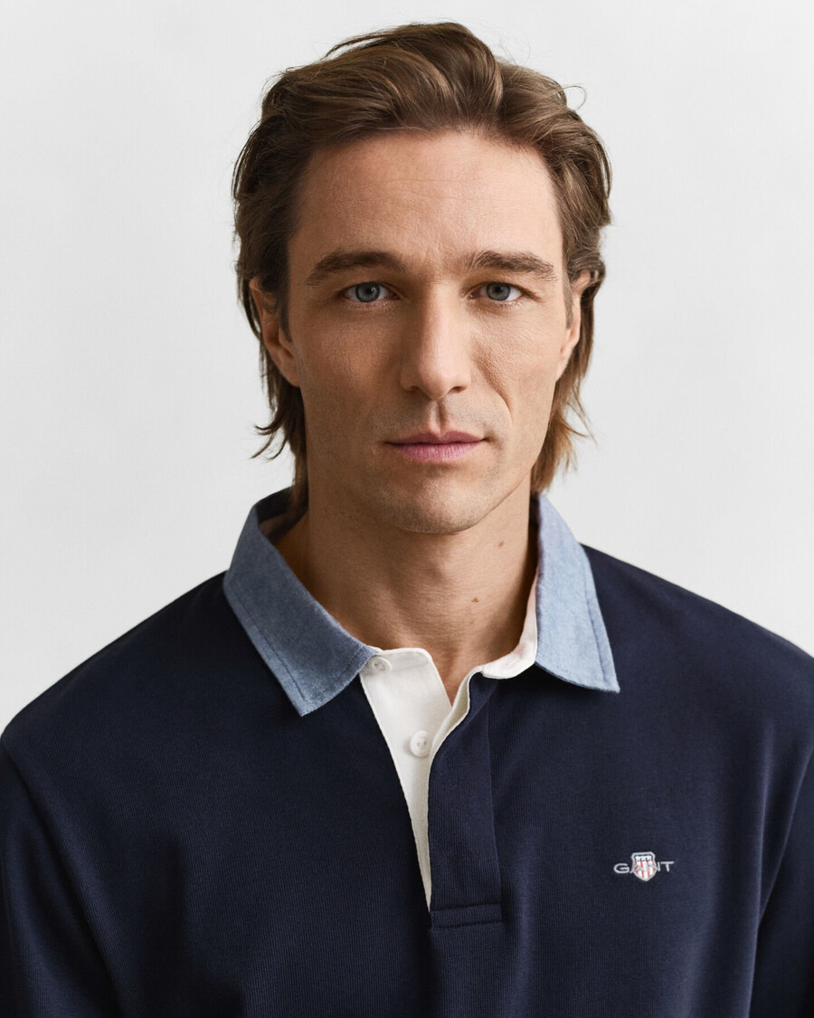 guler chambray heavy rugger - albastru de seară