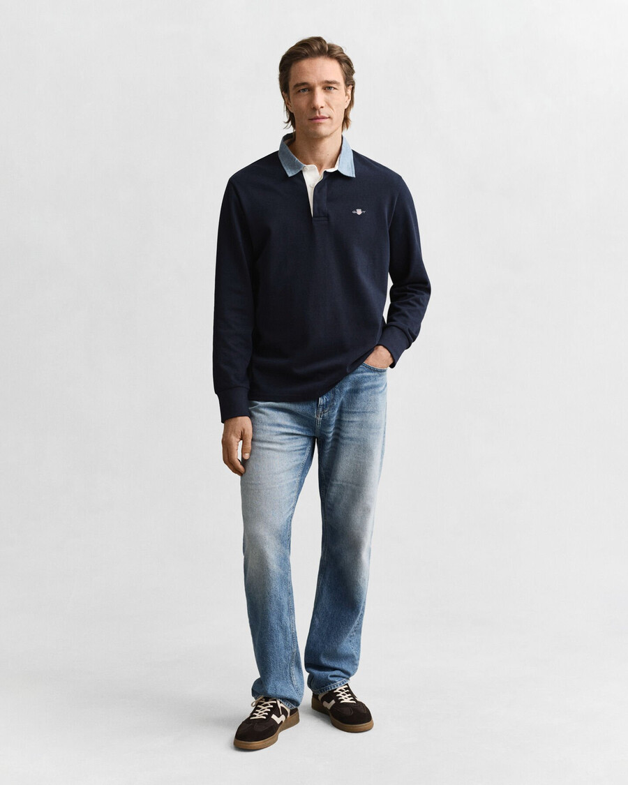 guler chambray heavy rugger - albastru de seară
