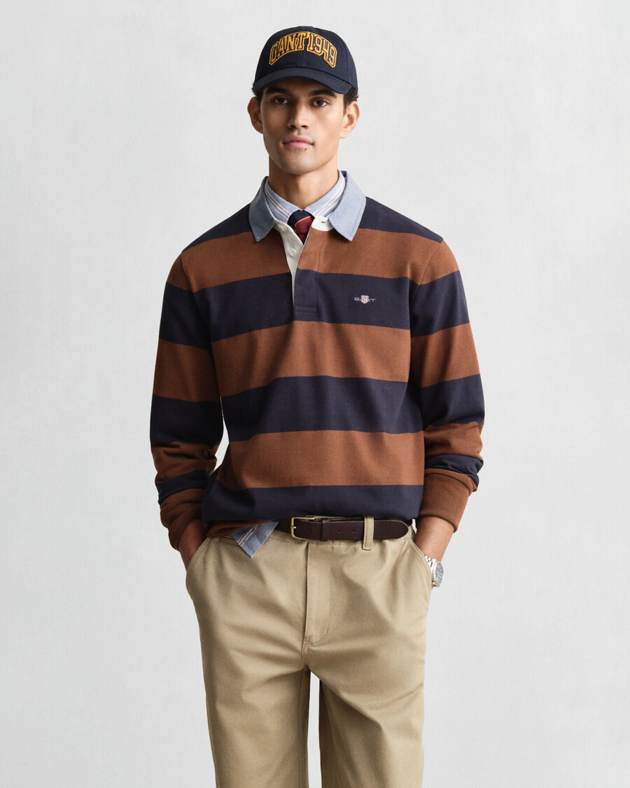 guler chambray cu dungi heavy rugger - maro mahon