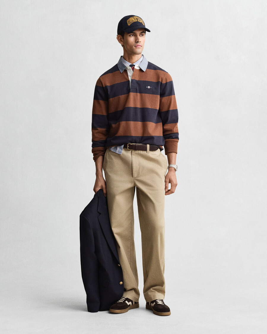 guler chambray cu dungi heavy rugger - maro mahon