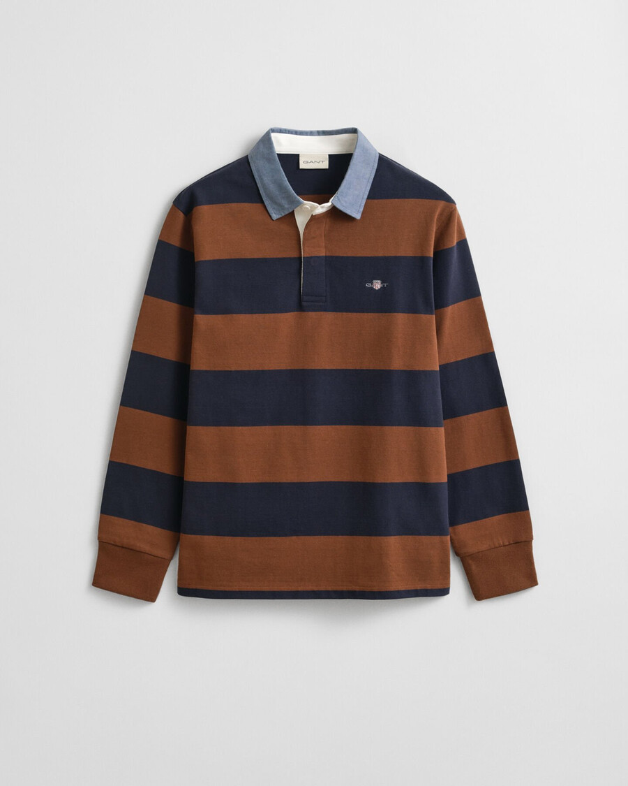 guler chambray cu dungi heavy rugger - maro mahon